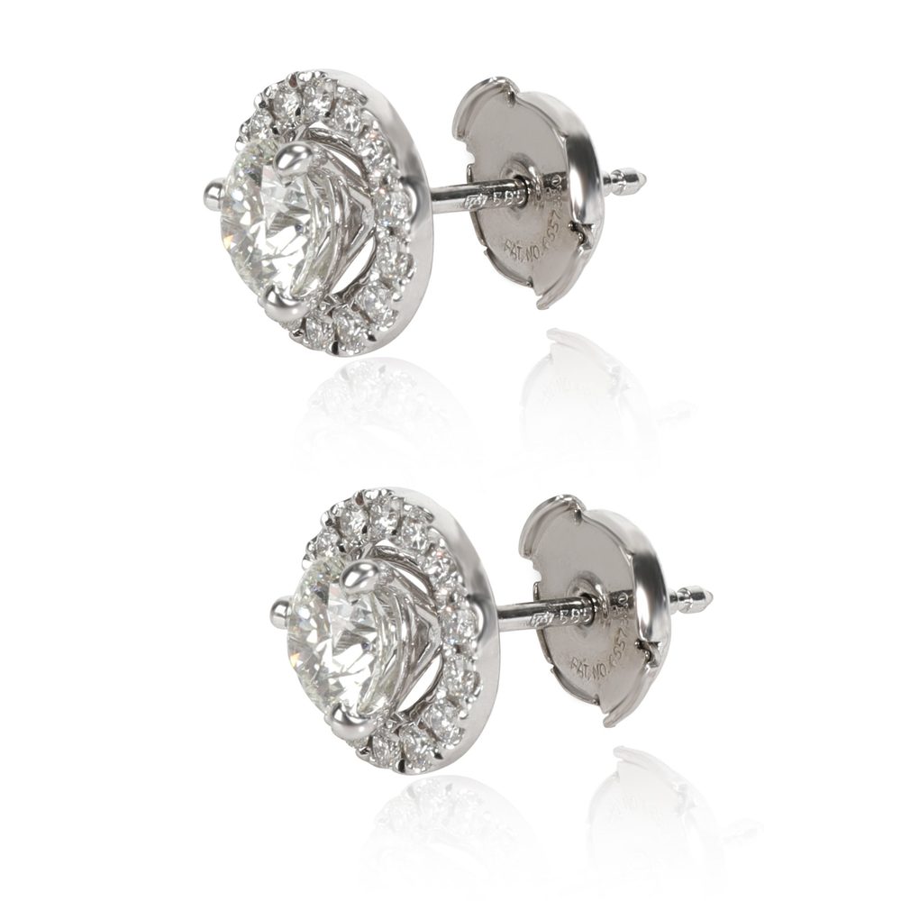 Blue Nile Diamond Stud Earrings with Jackets in 14K Gold J VS1-VS2 1.16 CTW - Picture 2 of 4